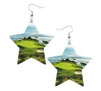Beach Golf Course Women's Fashion Earrings, Celestial Dangle Earrings, Star Shape Jewelry for a Versatile