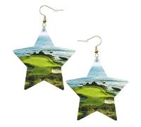 Beach Golf Course Women's Fashion Earrings, Celestial Dangle Earrings, Star Shape Jewelry for a Versatile