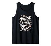 Beach Hair Don't Care Beach Girl Surfer Salt Ocean Life Cute Tank Top