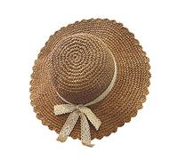 Beach Hat WomenSummer Version Versatile Sunshade Hat Great Sailing Along The Sea Grass Hat Sun Hat Cowboy Caps (Coffee, M)