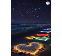 Beach Heart 70 Piece Jigsaw Puzzles for Adults Colourful Fun Challenging & Brainteasing Educational Learning Gift Present for Children Boys Girls 70 Piece Puzzle for Adults