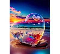 Beach Heart Waves Jigsaw Puzzles for Adults 700, Challenging puzzles, puzzle Educational Games, Jigsaw Puzzle 700 Pieces for Adults, Family Games for Kids and adults 20.5 x 15 inch