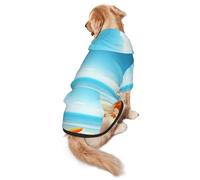 Beach Holidays Dog Hoodie for Medium and Large Dogs â€“ Soft Polyester Pet Clothes, Suitable for All Seasons