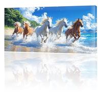 Beach Horse Paint by Numbers, Paint by Numbers for Adults, DIY Oil Painting Kit for Kids Beginner, Hobbies for Adults Women, Canvas Acrylic Paints Craft Set, Room Decor, Gifts for Women 24x48in w-784