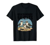 Beach House Bandits Cartoon Seagulls Design T-Shirt