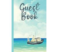 Beach House Guest Book Hardback: Visitors Hardcover Log Book with Comments for Guests to Write in Experiences, Tips and Feedback. Perfect for Vacation Home and Rental Holiday Coastal Place..