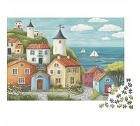 Beach House Rätsel Für Erwachsene |Landmark Building| Familienspaß-Puzzles 1000pcs (75x50cm) Erwachsene