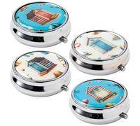 Beach Hut Design | Metal Pill Box | Single | Little Gift | Cracker Filler