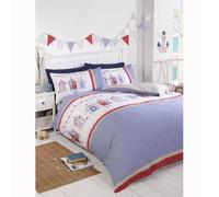 Beach Hut King Size Duvet Cover and Pillowcase Set