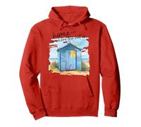 Beach hut sweet home quote summer vacation by the seaside Pullover Hoodie