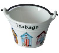 Beach hut Teabag Tidy Bucket Shaped Teabag Tidy (Small)
