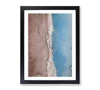 Beach In Cancun Mexico Modern Framed Print | A4 Black Framed Wall Art | Ready to Hang | Modern Beach Picture | Living Room Bedroom Lounge Office