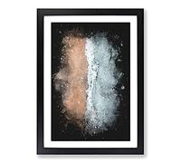 Beach in Cancun Mexico Paint Splash Framed Print | A2 Black Framed Wall Art | Ready to Hang | Modern Beach Picture | Living Room Bedroom Lounge Office