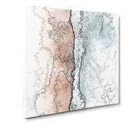 Beach in Cancun Mexico Sketch Canvas Print | Gallery Wrapped 30mm Frame Wall Art | 20x20 inches | Ready to Hang | Modern Seascape Picture | Living Room Bedroom Lounge Office