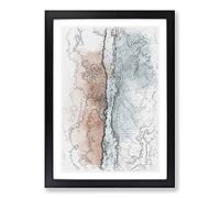 Beach in Cancun Mexico Sketch Framed Print | A2 Black Framed Wall Art | Ready to Hang | Modern Beach Picture | Living Room Bedroom Lounge Office