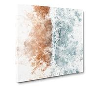 Beach in Cancun Mexico Watercolour Canvas Print | Gallery Wrapped 30mm Frame Wall Art | 14x14 inches | Ready to Hang | Modern Seascape Picture | Living Room Bedroom Lounge Office