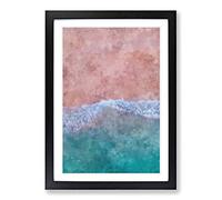 Beach in Hong Kong Painting Framed Print | A2 Black Framed Wall Art | Ready to Hang | Modern Beach Picture | Living Room Bedroom Lounge Office