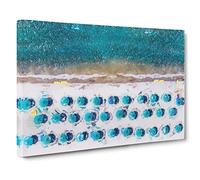 Beach in Lake Tahoe in Abstract Canvas Print for Living Room Bedroom Home Office Décor, Wall Art Picture Ready to Hang, 30 x 20 Inch (76 x 50 cm)