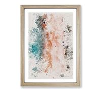 Beach in Maui Hawaii Watercolour Framed Print | A2 Oak Framed Wall Art | Ready to Hang | Modern Beach Picture | Living Room Bedroom Lounge Office