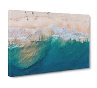 Beach In Punta Cana Dominican Republic Canvas Print | Gallery Wrapped 30mm Frame Wall Art | 24x16 inches | Ready to Hang | Coastal Seascape Picture | Living Room Bedroom Lounge Office