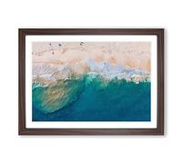 Beach in Punta Cana Dominican Republic Framed Print | A2 Walnut Framed Wall Art | Ready to Hang | Modern Beach Picture | Living Room Bedroom Lounge Office