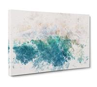 Beach in Punta Cana Dominican Republic Watercolour Canvas Print | Gallery Wrapped 30mm Frame Wall Art | 30x20 inches | Ready to Hang | Modern Seascape Picture | Living Room Bedroom Lounge Office