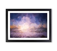 Beach in San Diego California in Abstract Framed Print | A2 Black Framed Wall Art | Ready to Hang | Abstract Beach Picture | Living Room Bedroom Lounge Office