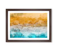 Beach in The Canary Islands Spain in Abstract Framed Print | A2 Walnut Framed Wall Art | Ready to Hang | Abstract Beach Picture | Living Room Bedroom Lounge Office