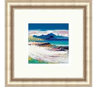 Beach, Isle of Ulva by John Lowrie Morrison (Jolomo) Framed Medium Overall Size 42cm x 42cm / Gold
