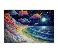Beach Jigsaw Puzzles for Adults 1500, 1500 piece Jigsaw Puzzles for Adults, Challenging Wooden Jigsaws Puzzle for The Whole for Women, Puzzle for Home Decor, Gifts for Women, Theme: Starry Night D-20
