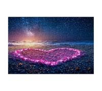 Beach Jigsaw Puzzles for Adults 1500 Piece Jigsaw Puzzles for Adults Heart 87x57cm, Classic Educational Games Decompression, Challenging Game for Families Beautiful Home Decor Gifts for Men Women B-17