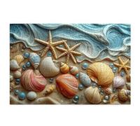 Beach Jigsaw Puzzles for Adults 3000, 3000 piece Jigsaw Puzzles for Adults, Challenging Wooden Jigsaws Puzzle for The Whole for Women, Puzzle for Home Wall Decor, Gifts for Women, Theme: Shell X-42