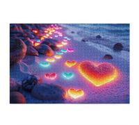 Beach Jigsaw Puzzles for Adults 5000, 5000 piece Jigsaw Puzzles for Adults, Challenging Wooden Jigsaws Puzzle for The Whole for Women, Puzzle for Home Wall Decor, Gifts for Women, Theme: Heart H-10