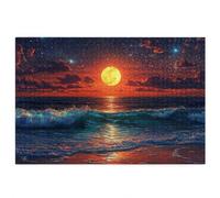 Beach Jigsaw Puzzles for Adults 5000, 5000 piece Jigsaw Puzzles for Adults, Challenging Wooden Jigsaws Puzzle for The Whole for Women, Puzzle for Home Decor, Gifts for Women, Theme: Starry Night A-54