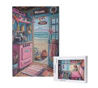 Beach Jigsaw Puzzles for Adults 6000 Kitchen Puzzle, Wooden Puzzles for Adults with Gift Box, Impossible Puzzle, Challenging High Difficulty Family Activity, Gifts for Men Women,105x180 cm, p991t