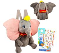 Beach Kids Dumbo Plush Toy Gift Set - Bundle with Deluxe Dumbo Plushie with Carrying Straps Dumbo Temporary Tattoos More | Dumbo Gifts