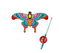 - Beach Kite with Sturdy Poles, Dynamic Wing Construction Including Cord for Powerful Flying during Ideal Outdoor - for Family Activities by the Sea Theme Parks (Yellow, 30 cm)