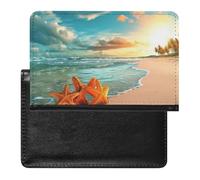 Beach Landscape Passport Cover Protector Rfid Blocking Passport Holder Id Card Holder Secure Travel Wallet Organizer for Passport Tickets Credit Cards, style, One Size