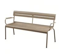 Beach Leisure Bench, Aluminum-magnesium Alloy Outdoor Bench, Waterproof and Rustproof, Stable and Non-wobbly, for Yard Patio Entryway Park(Khaki,140cm/55.1in)