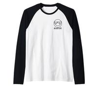 Beach Life Happy Face Sunglasses Surfboard Ocean Design Raglan Baseball Tee