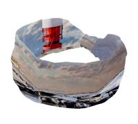 Beach Lighthouse Sea Landscape Headbands for Women Girls, Wide Headband, Knotted Cross Turban Head Band, Non Slip Hairband for Yoga Workout Running