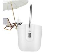Beach Lock Box, Travel Lock Bucket, Portable Password Box, Waterproof Key Lock Bucket, Security Lock Box For Personal Items, 2L Large Capacity Storage Box For Beach Travel