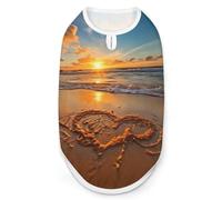 Beach Love Sunset Dog Shirts Sleeveless T-Shirt Pet Tank Top Soft Summer Vests Clothes for Dogs And Cat XL