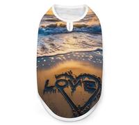Beach Love Sunset Dog Shirts Sleeveless T-Shirt Pet Tank Top Soft Summer Vests Clothes for Dogs And Cat L