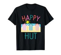 Beach Lover Happy Hut Beach Hut T-Shirt