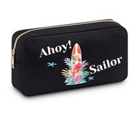 Beach Lover Makeup Bag Beach Gifts for Sailor Bag Beach Gifts for Women Beach Themed Gifts Summer Vacation Gifts for Girl Daughter Sister Colleague Birthday Graduation Gifts Cosmetic Pouch
