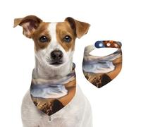 Beach Malibu Dog Bandanas,Summer Bandanas for Dogs Washable Adjustable Dog Triangle Scarf Bibs Cute Pet Bibs for Medium Large Dogs Puppy and Cats Medium