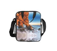 Beach Malibu Print Clear Pvc Waterproof Tote Transparent See Through Lunch Handbag,Travel Toiletry Bag,Women Men Work Shopping