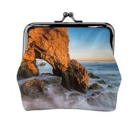 Beach Malibu Print Women's Mini Coin Purse Leather Wallet Pouch for Daily Use and Gifts 1PCS