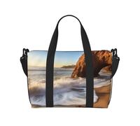 Beach Malibu Water-Resistant Crossbody Travel Bag, Large Carry-On with Adjustable Strap, Multi-Compartment Weekender for Gym, Travel, Outdoor
